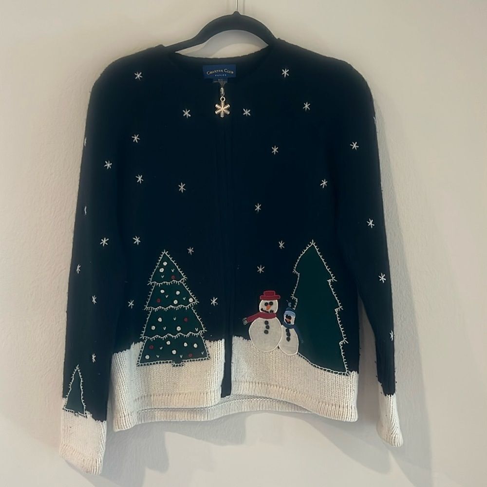 Vintage Holiday Christmas sweater jacket